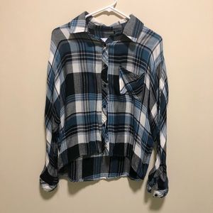 Plaid button down, small